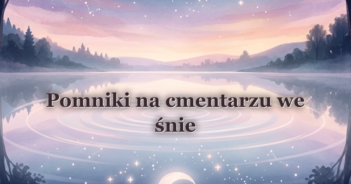 Pomniki na cmentarzu we śnie
