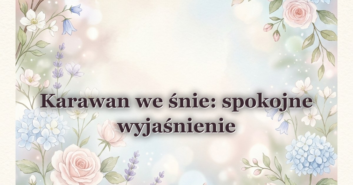 Karawan we śnie: spokojne wyjaśnienie