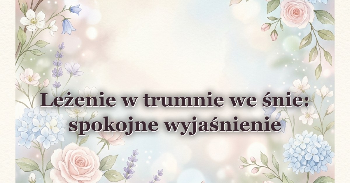 Leżenie w trumnie we śnie: spokojne wyjaśnienie