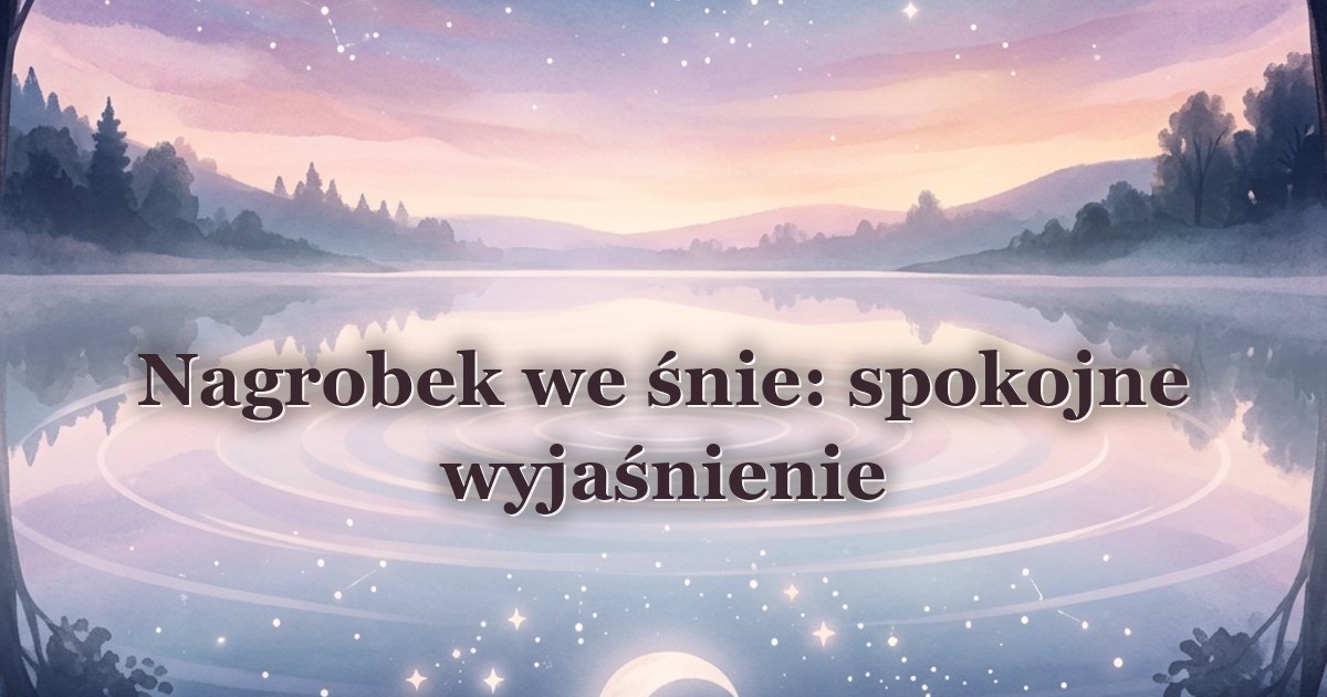 Nagrobek we śnie: spokojne wyjaśnienie