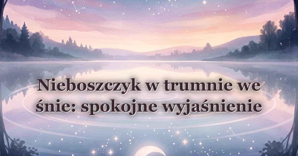 Nieboszczyk w trumnie we śnie: spokojne wyjaśnienie