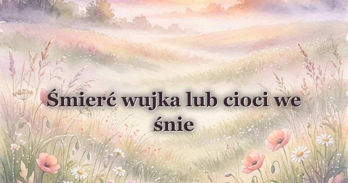 Śmierć wujka lub cioci we śnie