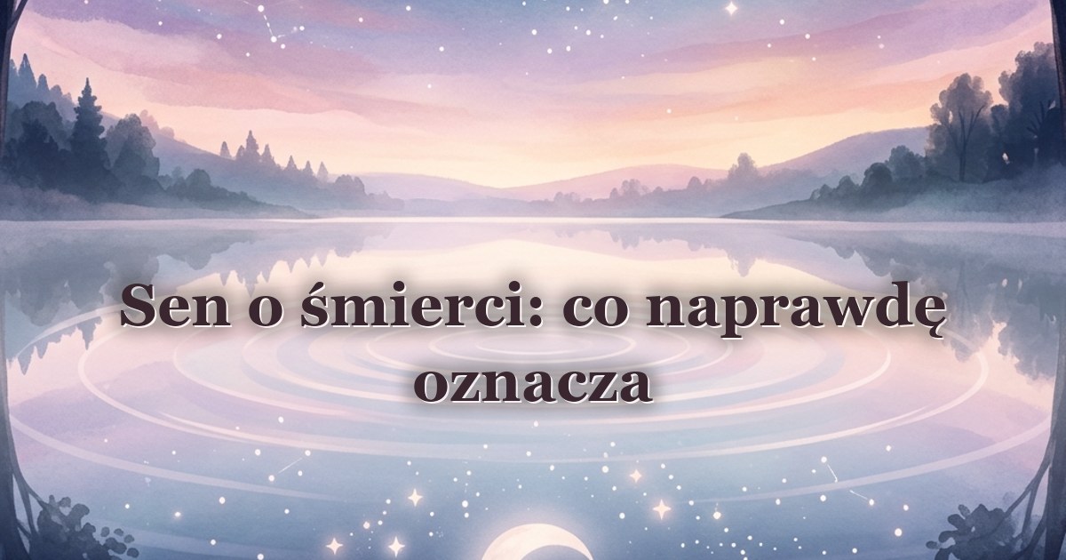 Sen o śmierci: co naprawdę oznacza