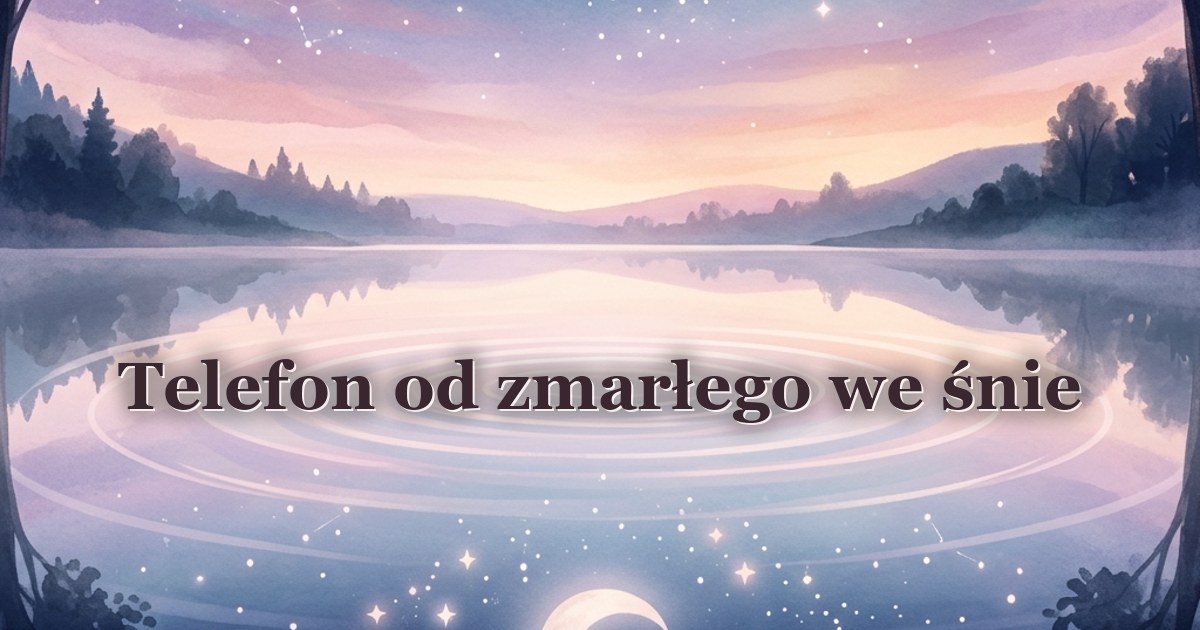 Telefon od zmarłego we śnie