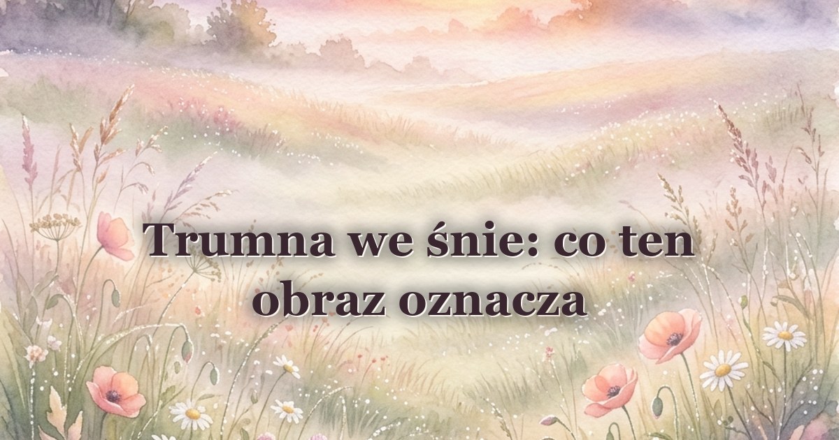 Trumna we śnie: co ten obraz oznacza
