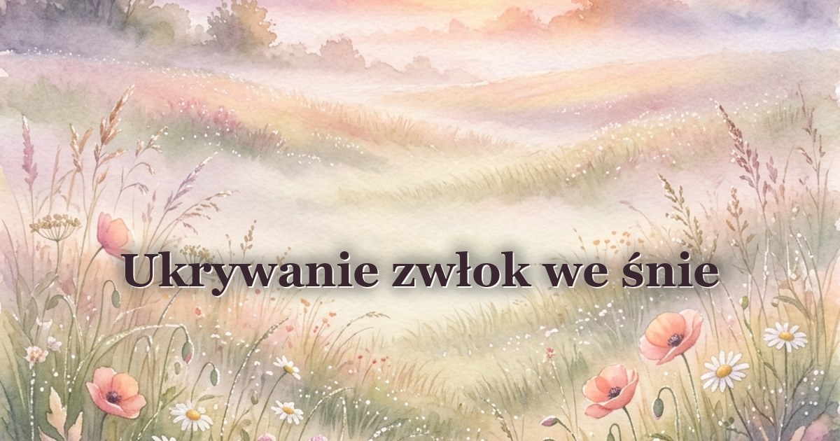 Ukrywanie zwłok we śnie