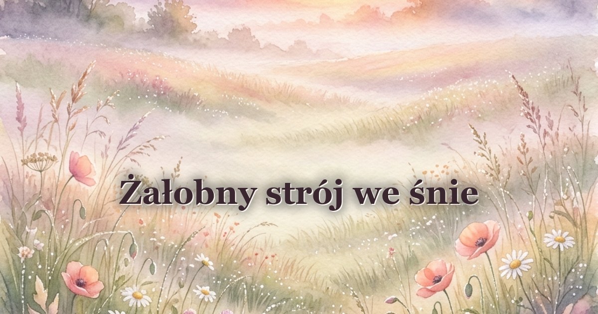 Żałobny strój we śnie