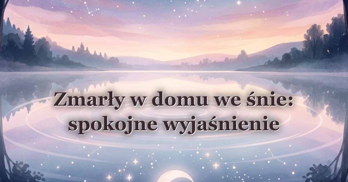 Zmarły w domu we śnie: spokojne wyjaśnienie