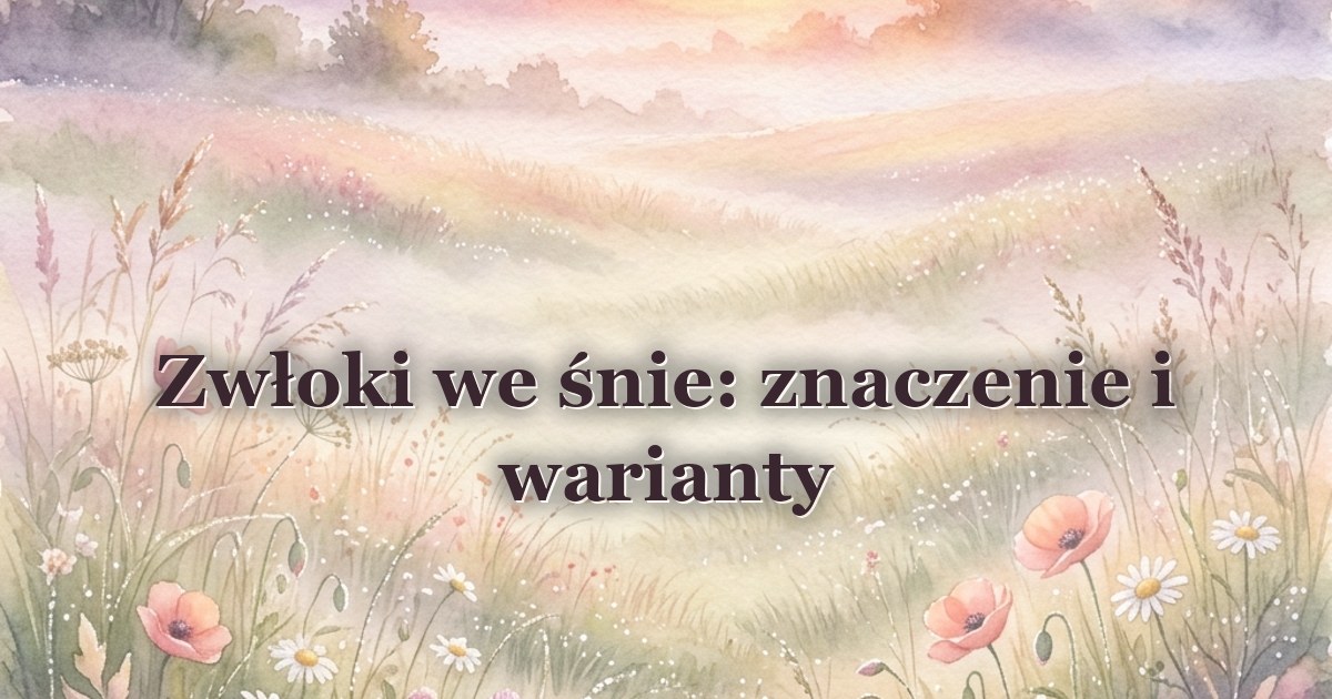 Zwłoki we śnie: znaczenie i warianty